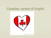 Canadian variant of English