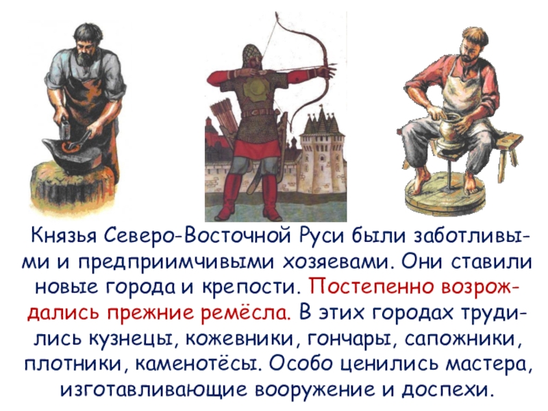 Князья сядут. Князья Северо Восточной Руси. Трудные времена на русской земле. Трудные времена на Руси окружающий мир 4 класс презентация. Новые и прежние Ремесла.