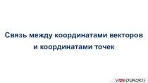 Связь между координатами векторов
и координатами точек