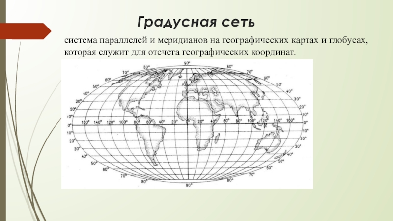 Карта с градусной сеткой