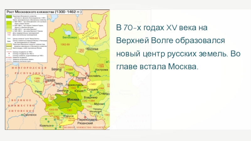 Московское княжество 1462 год карта