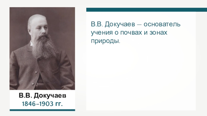 Основоположник учения о природных зонах. В. В. Докучаева (1846— 1903). Докучаев. Учение Докучаева о почве. Докучаев учение о почвах.