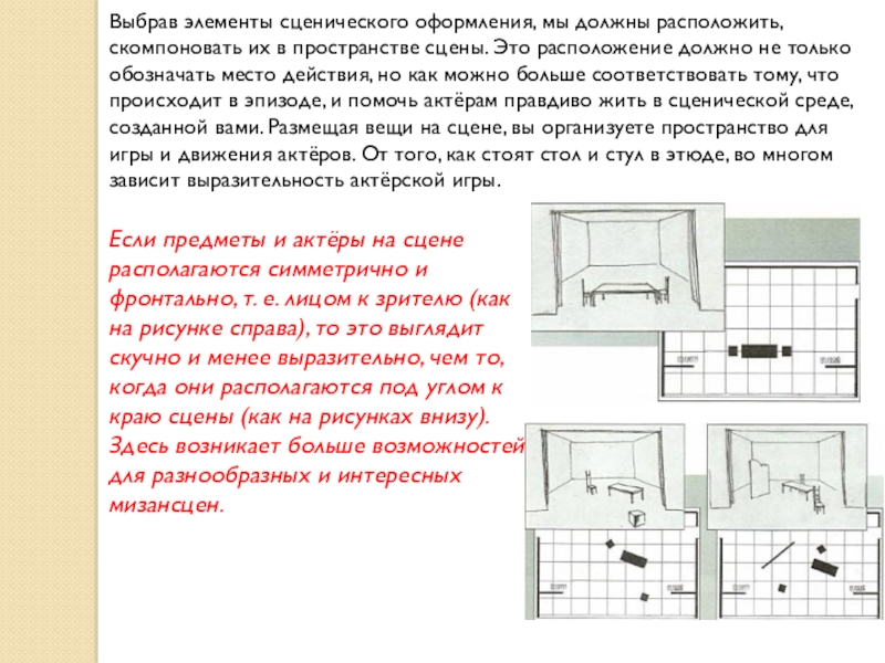 Расположен это. План мизансцены. Располагать.