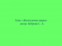 Тема:  Жемчужины цирка автор: Боброва С. А