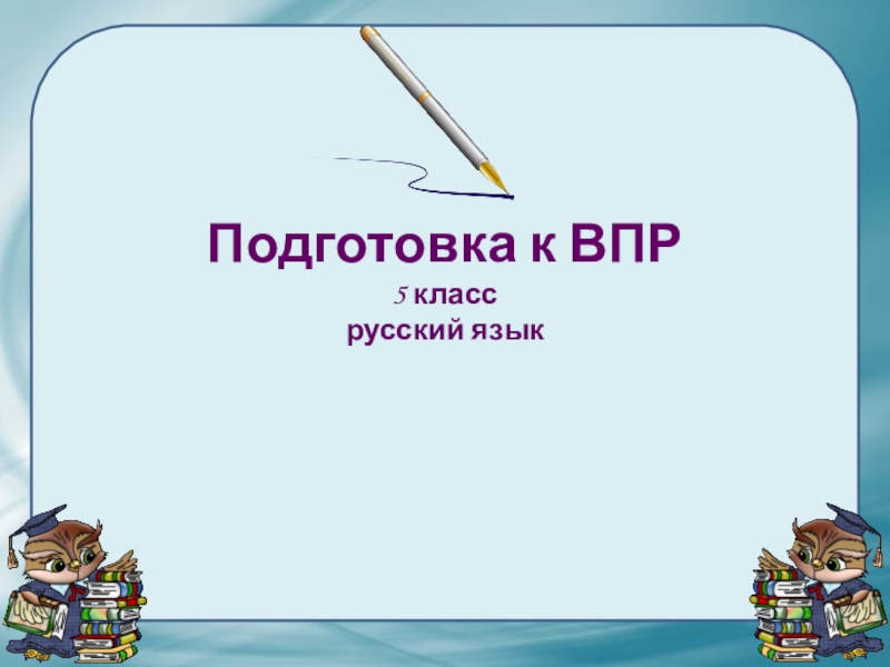 Подготовка к ВПР 5 класс русский язык
