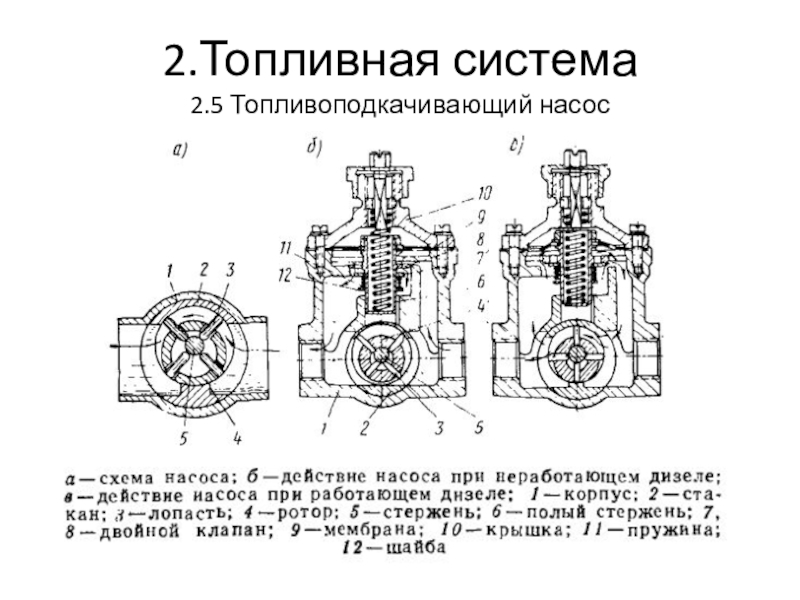 Топливоподкачивающий насос схема