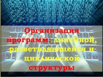 Организация программ: линейной, разветвляющейся и циклической структуры