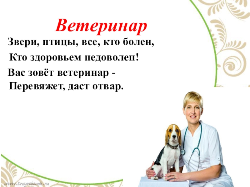 Презентация врач ветеринар