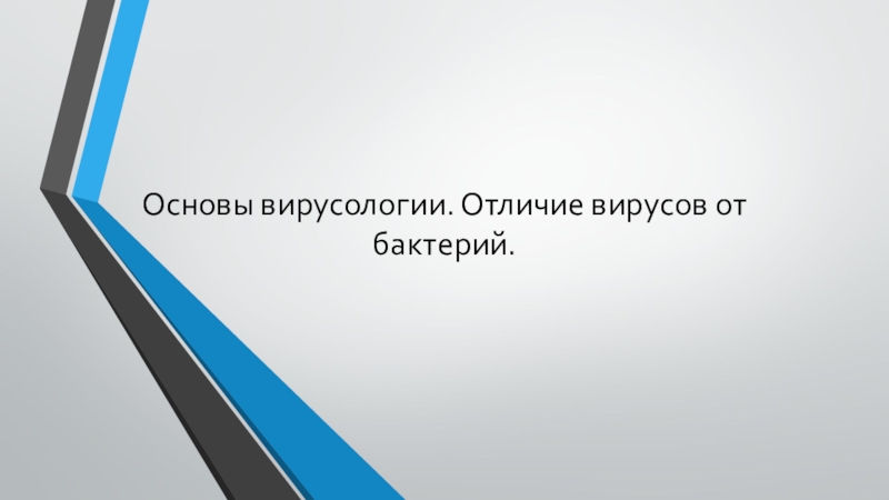 Основы вирусологии. Отличие вирусов от бактерий