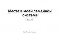 Места в моей семейной системе