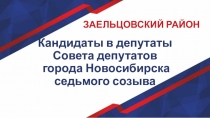 Кандидаты в депутаты Совета депутатов   города   Новосибирска   седьмого