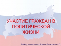 Участие граждан в политической жизни