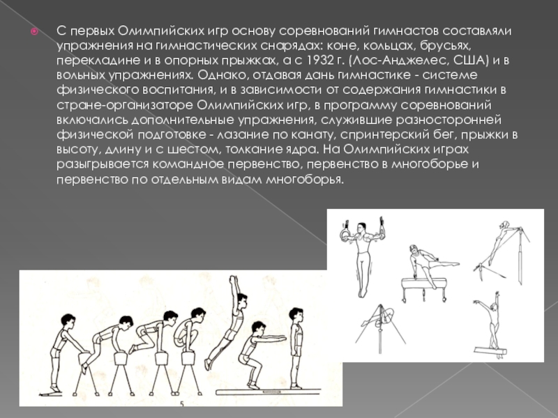 В гимнастике обозначается как. Составить комплекс упражнений на снарядах.. Атлетическая гимнастика история. Методика обучения упражнениям на снарядах в гимнастике. Первые соревнования гимнастов.