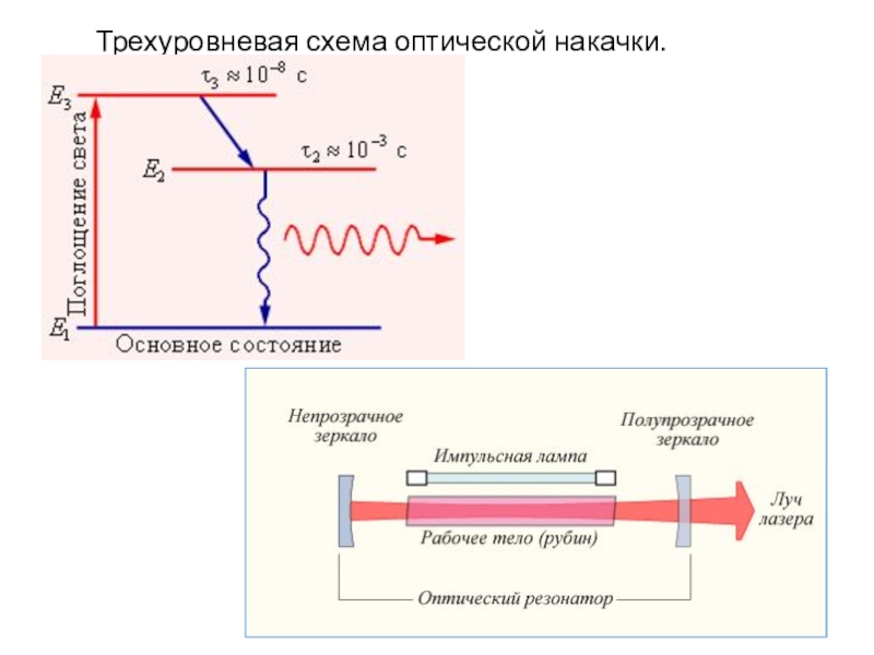 На схеме механизма накачки he ne лазер