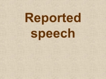 Reported speech