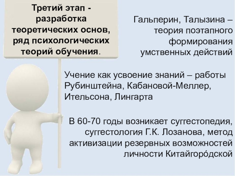 Основные этапы стадии усвоения по рубинштейну. Теория поэтапного формирования умственных действий. Теория Гальперина о поэтапном формировании умственных действий. Суггестопедия это в педагогике.