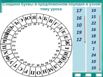 Соедини буквы в предложенном порядке и узнай тему урока