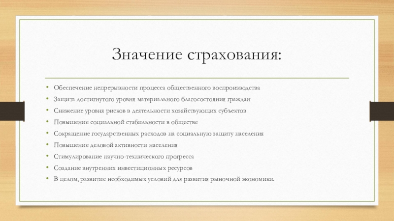 Роль страхования в современном обществе презентация