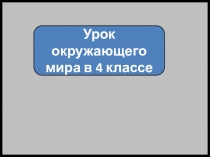 Урок окружающего мира в 4 классе