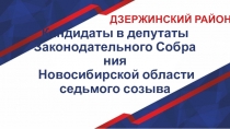 Кандидаты в депутаты Законодательного   Собрания   Новосибирской   области