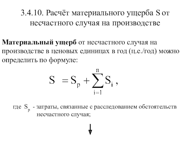 Расчет ущерба образец