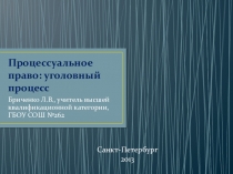 Процессуальное право: уголовный процесс