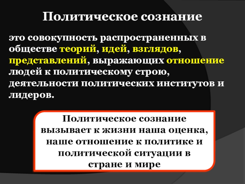 Политическое сознание презентация 11 класс