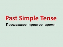 Past Simple Tense