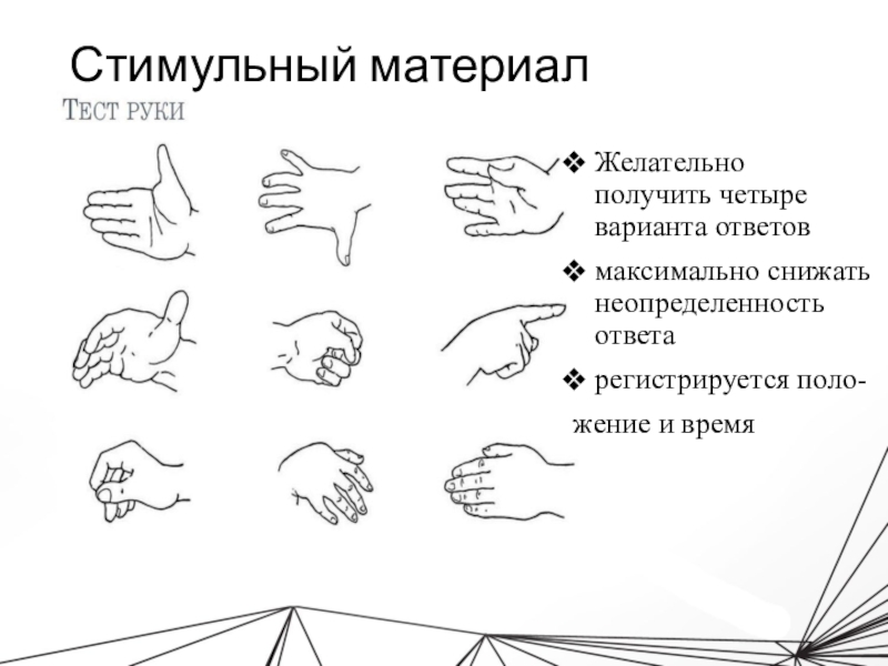 Тест руки вагнера презентация