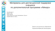 Материалы для дистанционной поддержки учащихся по дополнительной программе