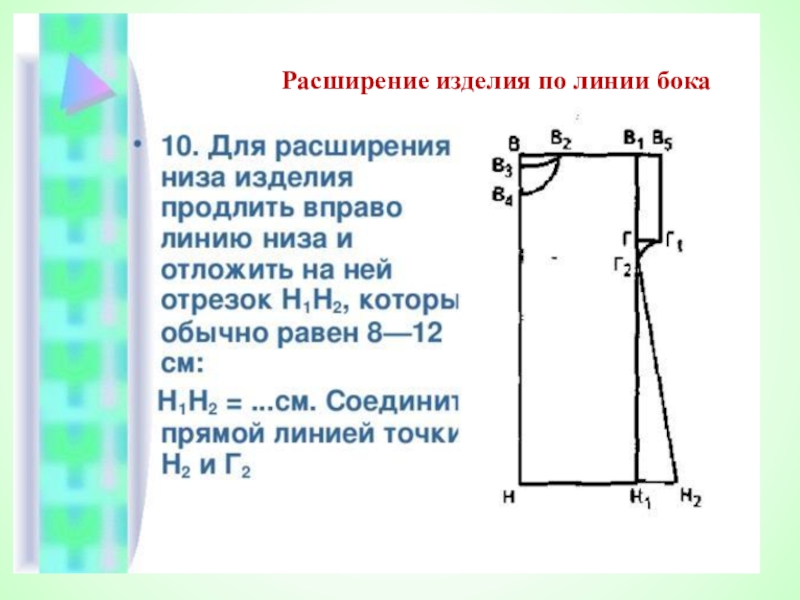 Мерки необходимые для построения чертежа основы изделия с цельнокроеным рукавом