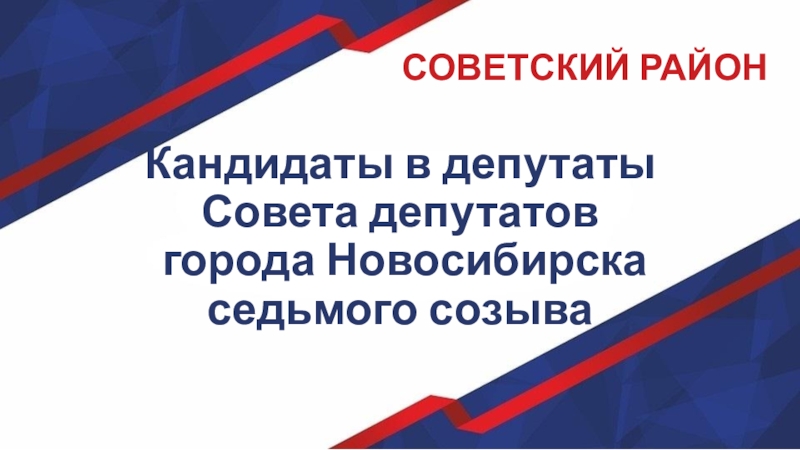 Кандидаты в депутаты Совета депутатов   города   Новосибирска   седьмого