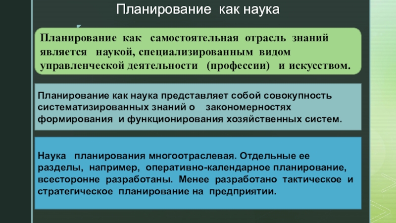 Научное планирование. Планирование как наука. Искусство планирования. Отрасли знания науки. . Предмет планирования как науки.