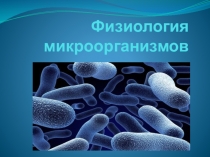 Физиология микроорганизмов