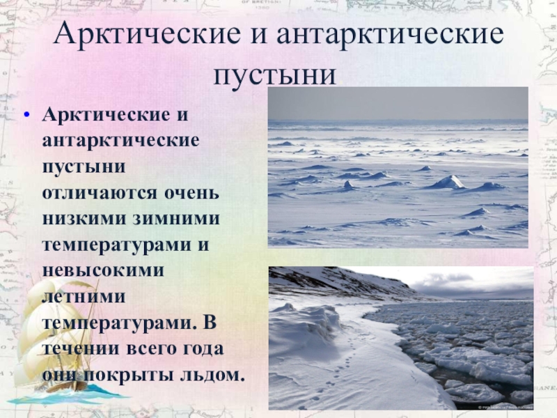 Особенности арктического климата. Арктические и антарктические пустыни. Природные условия арктических и антарктических пустынь. Антарктические пустыни климат. Характеристика арктических и антарктических пустынь.