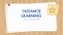 DISTANCE LEARNING