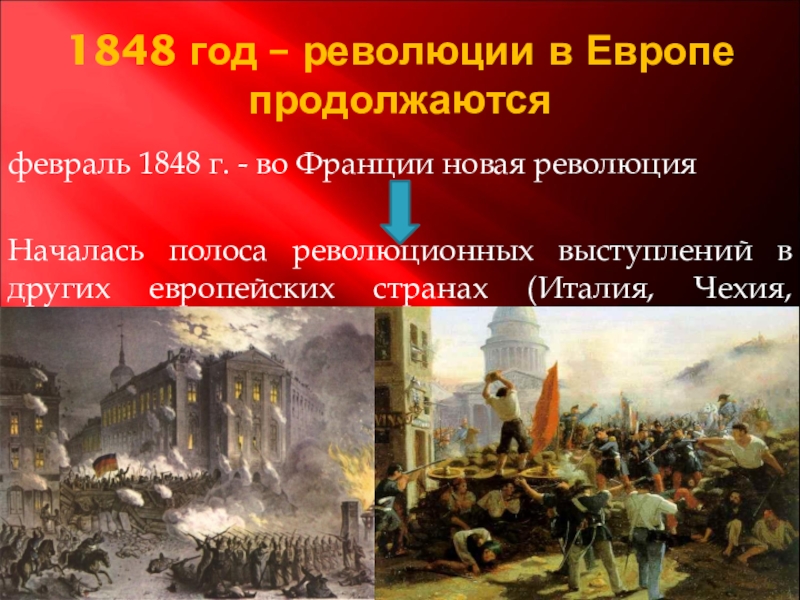 1848 год. Революция 1848 года. Революционные выступления в Европе в. Феврале 1848 г. началась новая революция во Франции.