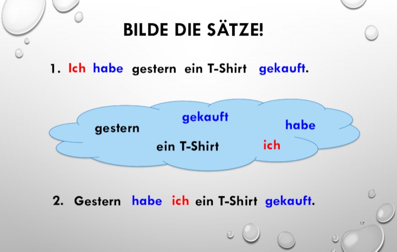 1 ich. Немецкий ich hatte gestern. Gestern предложения. Спряжение ich habe einen Hamster. Gekauft перевод.