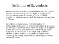 Definition of Sarcoidosis